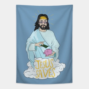 Jesus saves! Tapestry