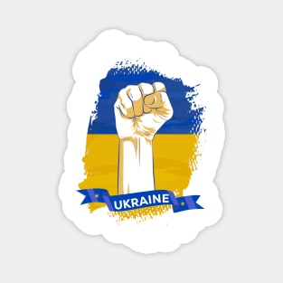 Support Ukraine, Ukrainian Flag T-Shirt. Magnet
