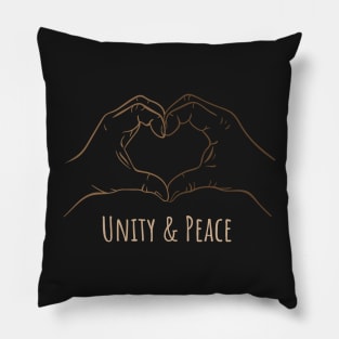 Unity & peace heart hands Pillow