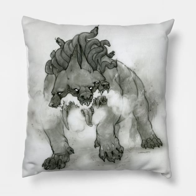 Cerberus Pillow by charamath