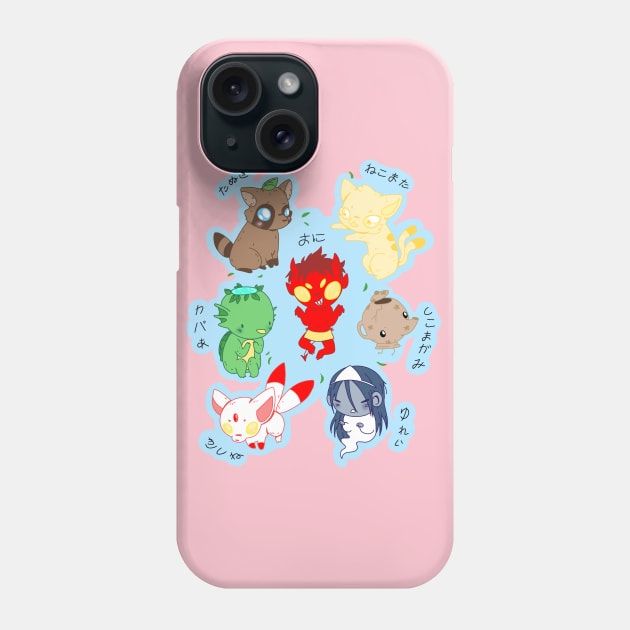 Chibi Yokai design Phone Case by TheLuckyAxolotl