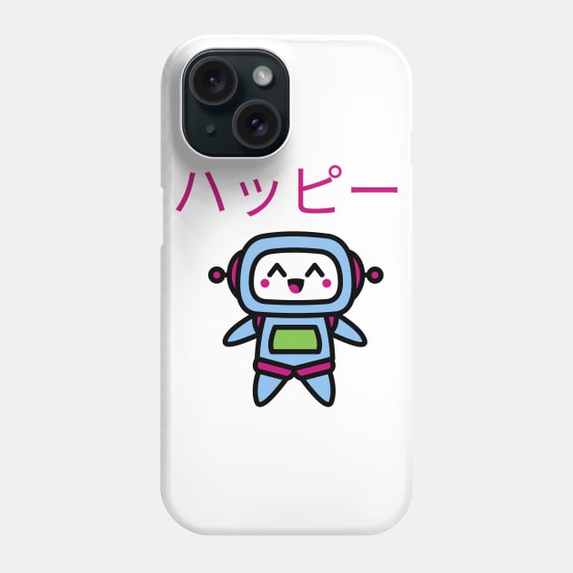 happy, kawaii mecha robot! Phone Case by Johan13