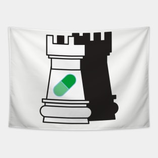 Queens Gambit Chess and Pills Tapestry