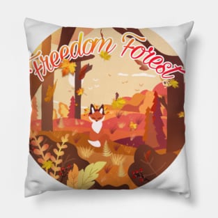 Freedom Forest Fox Pillow