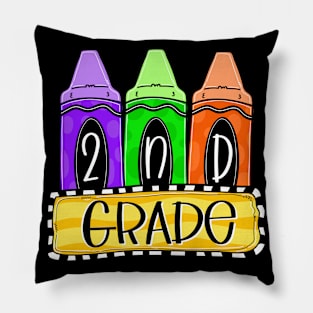 Second Grade Rainbow Girls Boys Teacher Team 2nd Grade Squad Pillow