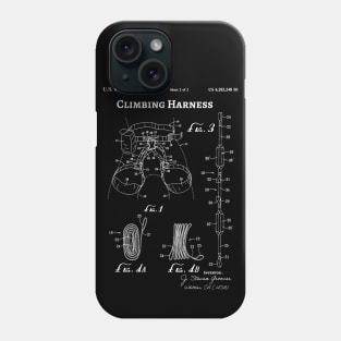 Climbing Harness Patent, Rock Climbing Patent, Rock Climbing Gift Phone Case