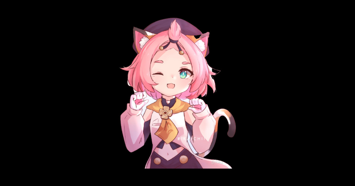 genshin impact cat Genshin Impact Sticker TeePublic