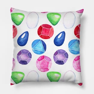 watercolors gemstones universe Pillow