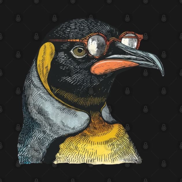 Emperor Penguin Esquire: The Spectacled Sovereign Tee by Carnets de Turig