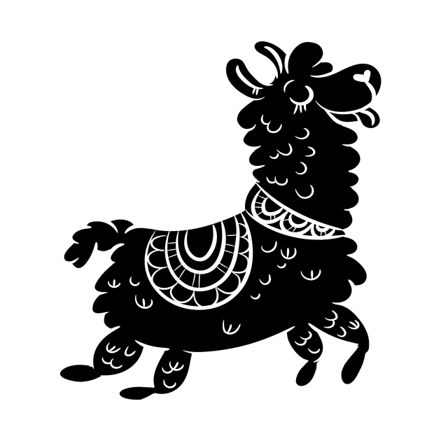 cute llama alpaca by HBfunshirts