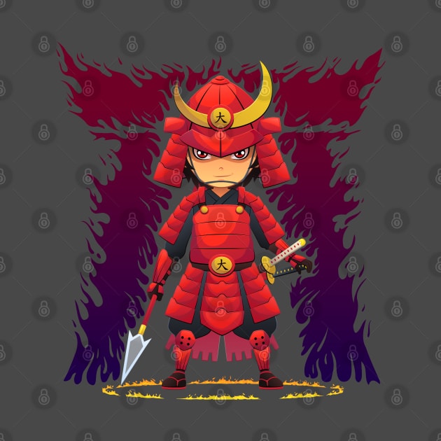 Red Samurai by mikailain