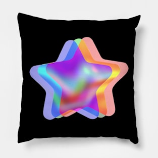 Holographic Stars Pillow