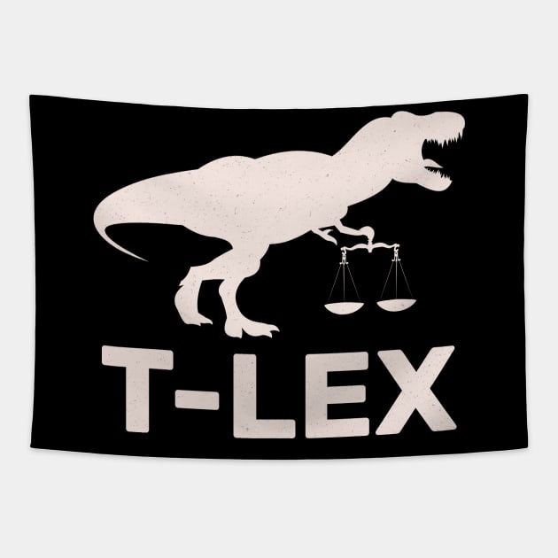 Funny T-Rex Lawyer Tapestry by sqwear