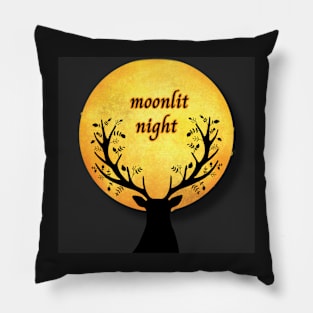 moon shadow,moonlit night Pillow