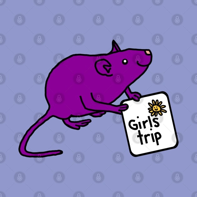 Cute Rat goes on Girls Trip by ellenhenryart