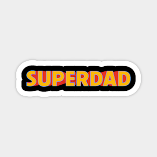 Superdad Retro Super Dad Father's Day Logo Magnet