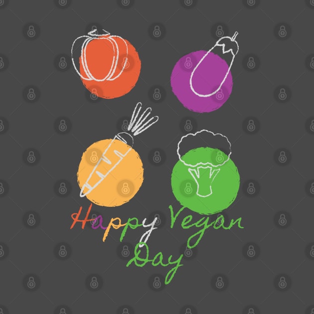 happy vegan day by TeeText