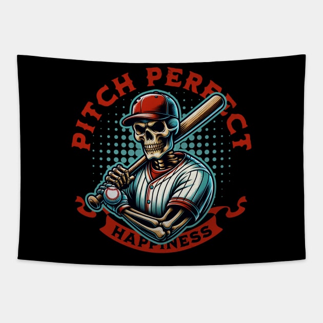 Baseball Lover Pitch Perfect Happiness Tapestry by Odetee