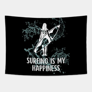 SURFING IS MY HAPPINESS Tapestry