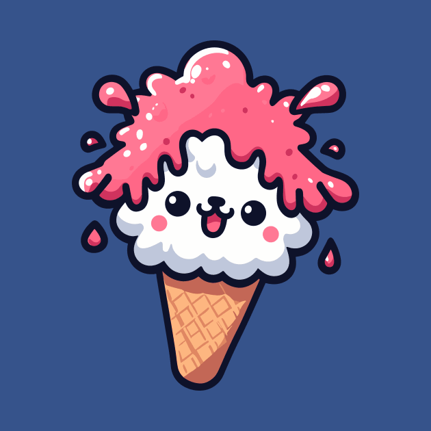 Pink ice cream lama by Coowo22