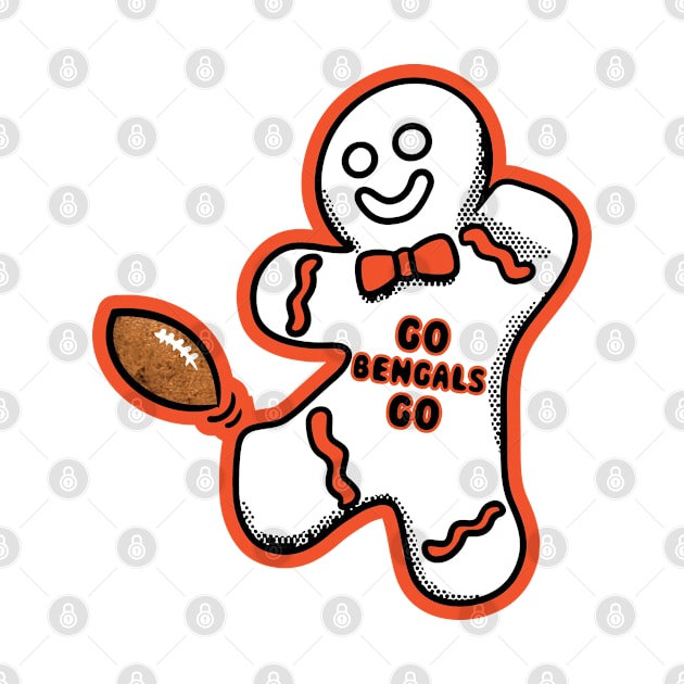 Cincinnati Bengals Gingerbread Man by Rad Love