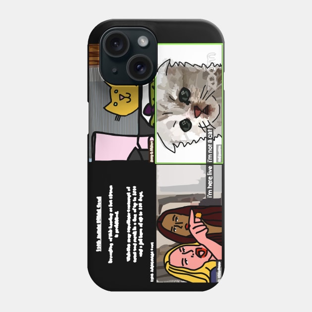 Cat Lawyer on Zoom Call with Woman Yelling at a Cat Memes Phone Case by ellenhenryart