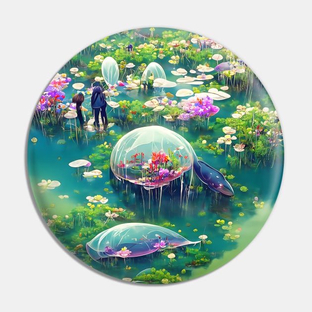 Waterlilies Space Landed Pin by DaysuCollege