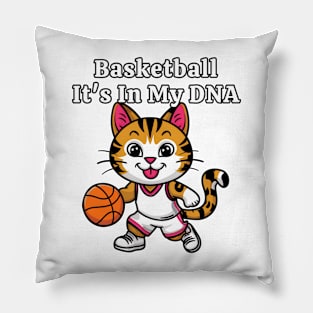 Funny Basketball Catq Pillow