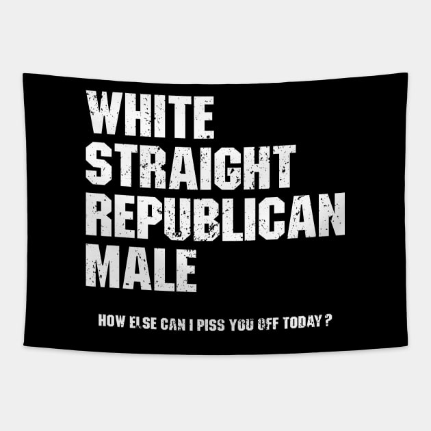 White Straight Republican Male Tapestry by Ayana's arts