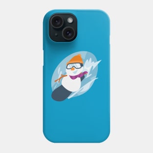 Snowman Snowboarding Phone Case