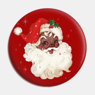 Retro Black Santa Claus Mid Century Modern Cute Santa Claus Pin