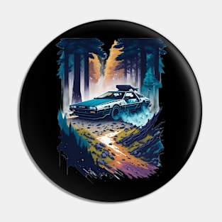 Summer Art DMC DeLorean Pin