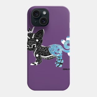 negative blue cougar ecopop Phone Case