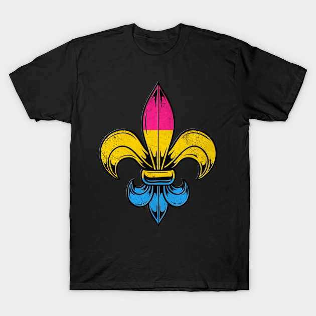 Discover Pansexual Pride Flag Fleur de Lis T-Shirt - Fleur De Lis - T-Shirt