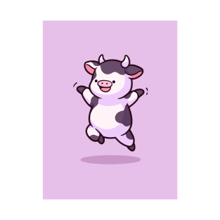 kawaii cute dancing cow T-Shirt