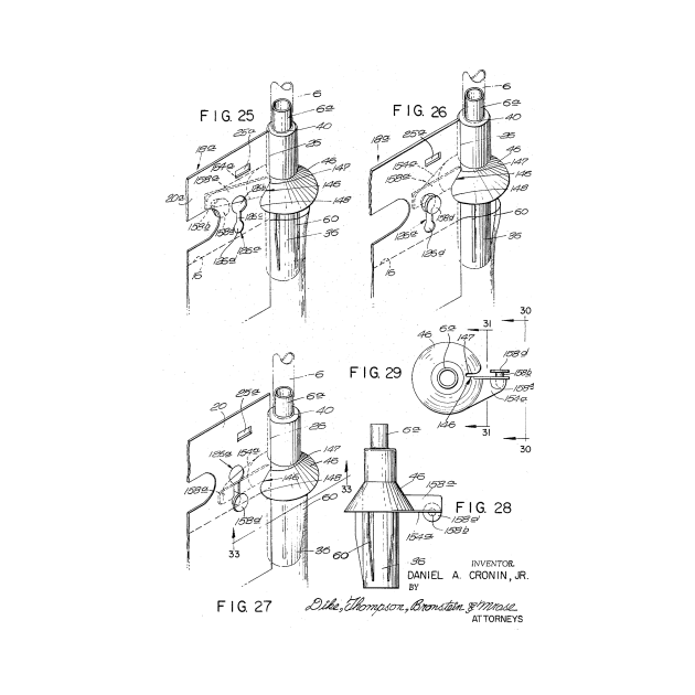 Urinary Drainage System Vintage Patent Hand Drawing by TheYoungDesigns