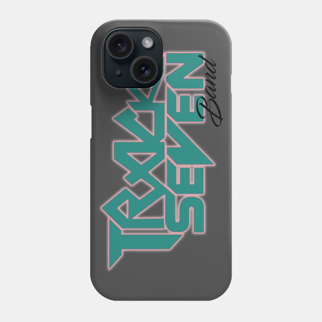 Green and Pastel Track Seven Band Logo Phone Case by TrackSevenBand