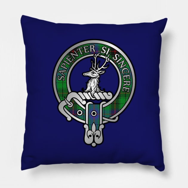 Clan Davidson Crest & Tartan Pillow by Taylor'd Designs