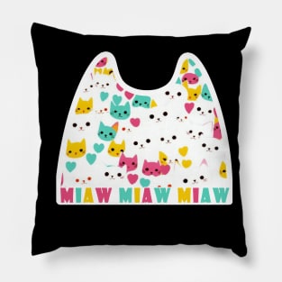 Cat Love: Cat Miaw and Cute Cat Design Pillow