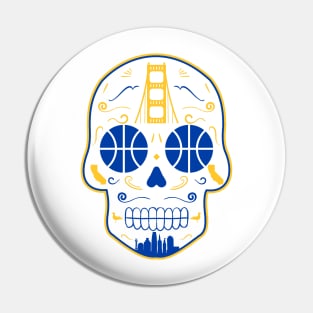 Golden State Sugar Skull Pin