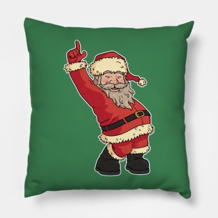 Funny Dancing Santa Claus Cartoon Pillow