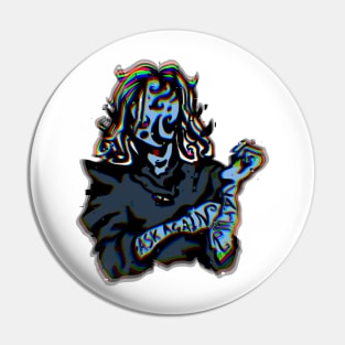 Ask Again Later. Glitchcore Cloud Blue Pin