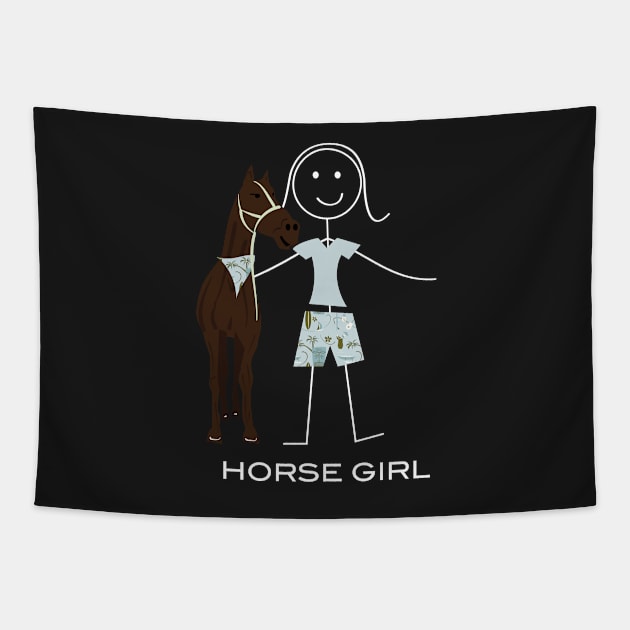 Funny Womens Horsewoman Design Tapestry by whyitsme