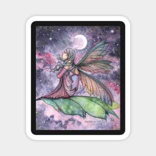 Drifting Away Fairy and Moon Fantasy Art by Molly Harrison Magnet