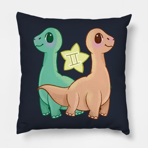 Gemini Brachiosaurus Pillow by MailoniKat