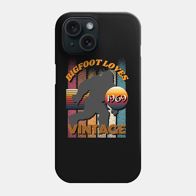 Bigfoot Loves Vintage 1969 Phone Case by Scovel Design Shop