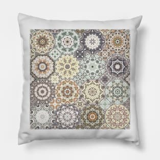 Octagonal Oriental and ethnic motifs in patterns. Pillow