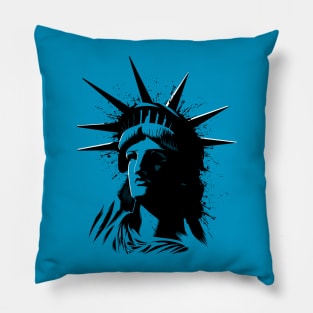 Splatter Statue of Liberty Pillow