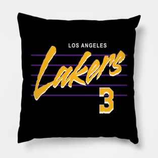 Lakers Retro Script Davis Pillow