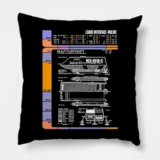 Computer Readout Showing Original Series Shuttle Craft Pillow